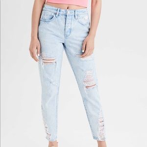 AE high rise distressed Tomgirl jean
